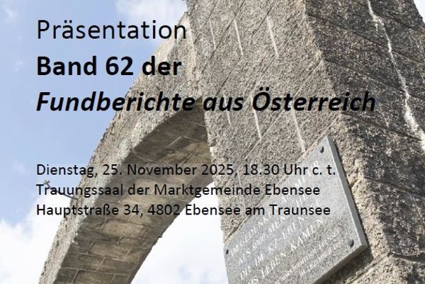 Präsentation von Band 62 der Fundberichte aus Österreich