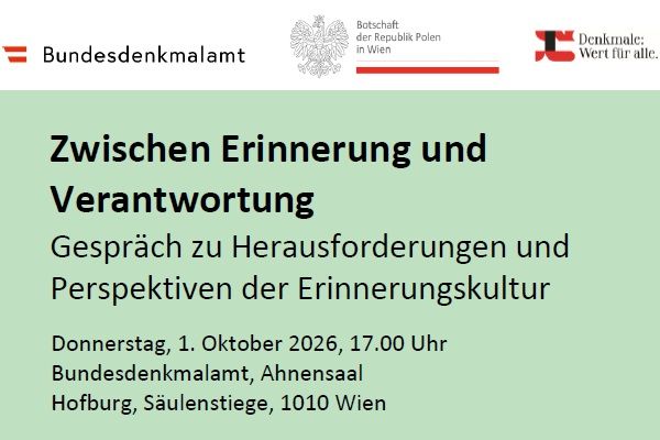 Teaser zur Veranstaltung "Zwischen Erinnerung und Verantwortung. Gespräch zu Herausforderungen und Perspektiven der Erinnerungskultur"