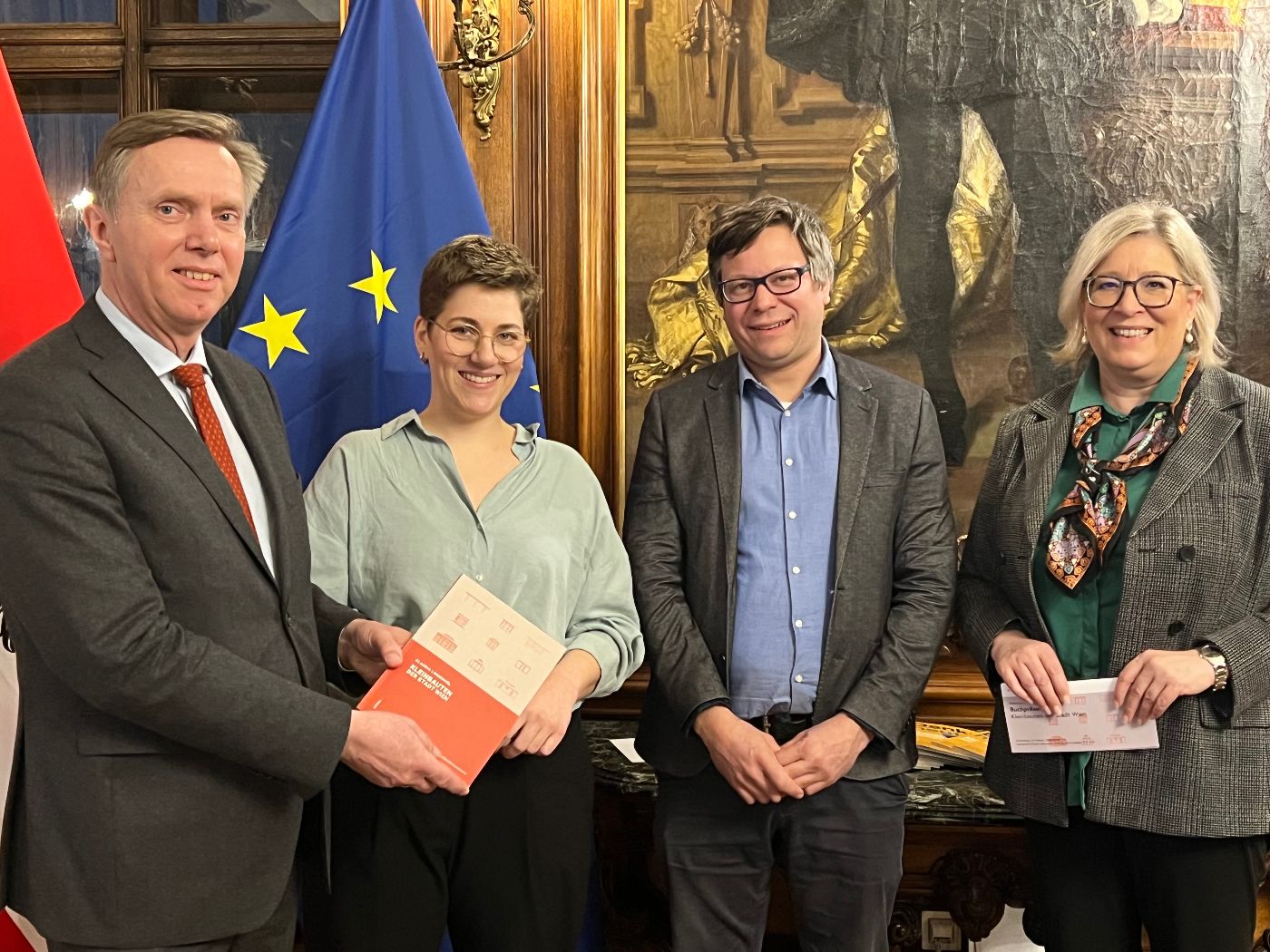 Buchpräsentation "Kleinbauten der Stadt Wien" mit  Präsident Christoph Bazil, Autorin Claudia Lingenhöl, Paul Mahringer, Fachdirektorin Petra Weiss