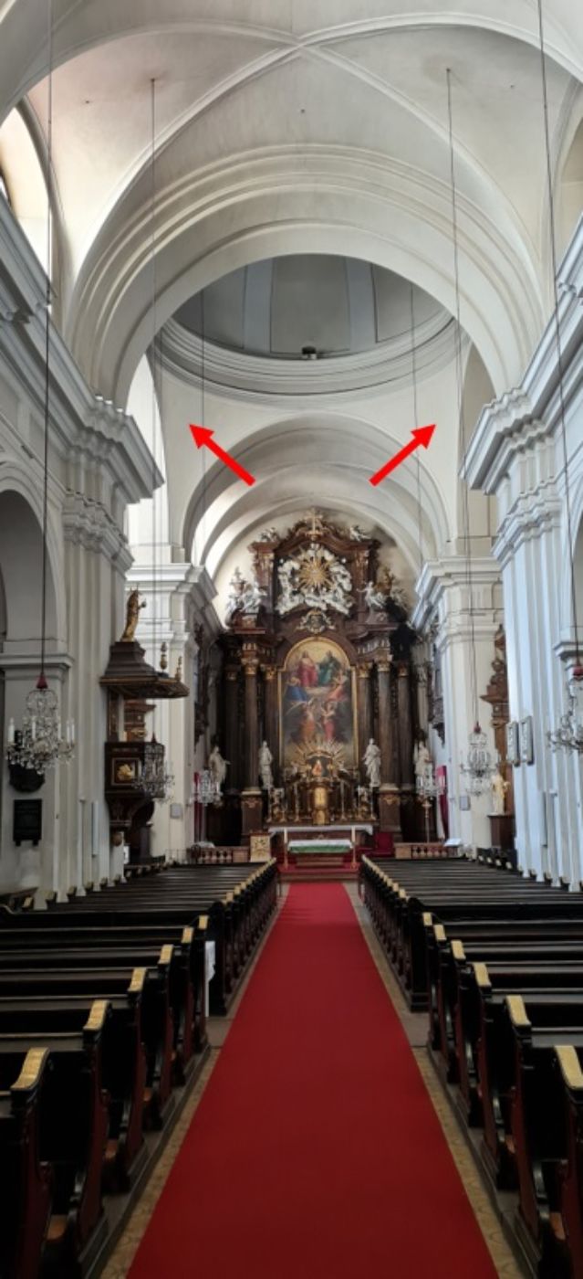 Innenansicht der Alserkirche, Hauptschiff
