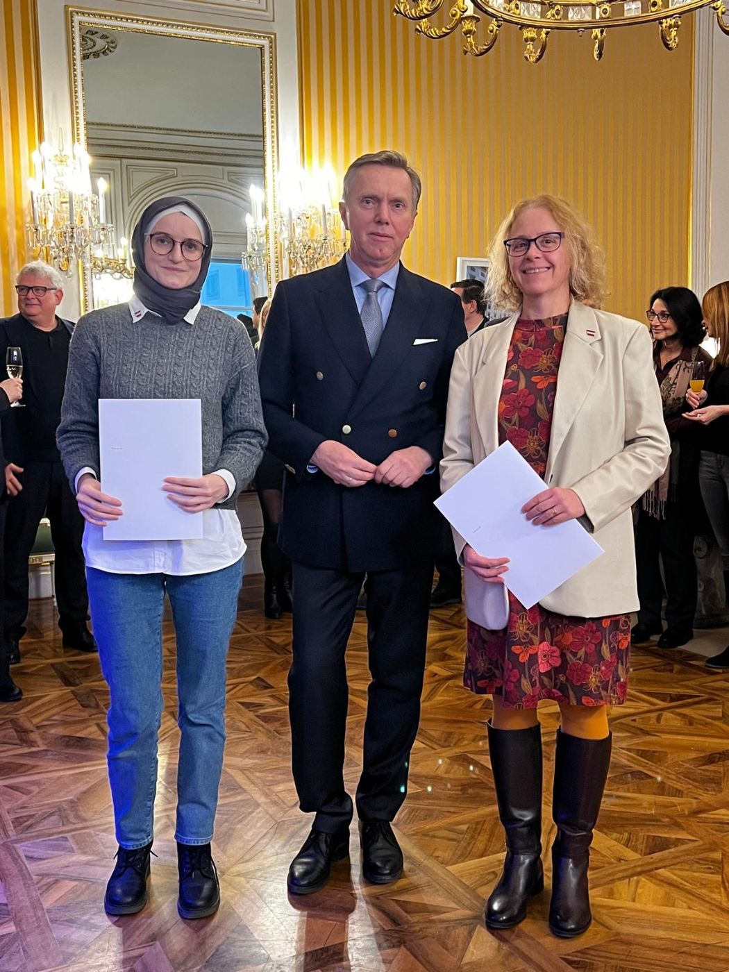 Nasfie Jonuzi, Christoph Bazil und Eva Steigberger