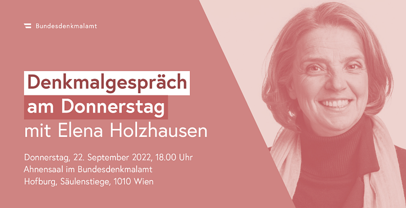 Slider zum Denkmalgespräch am Donnerstag mit Elena Holzhausen, 22. September 2022