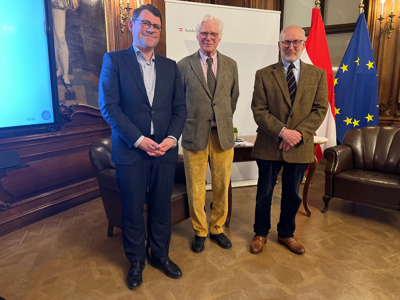 Denkmalgespräch mit Peter Zacherl im Ahnensaal des Bundesdenkmalamtes