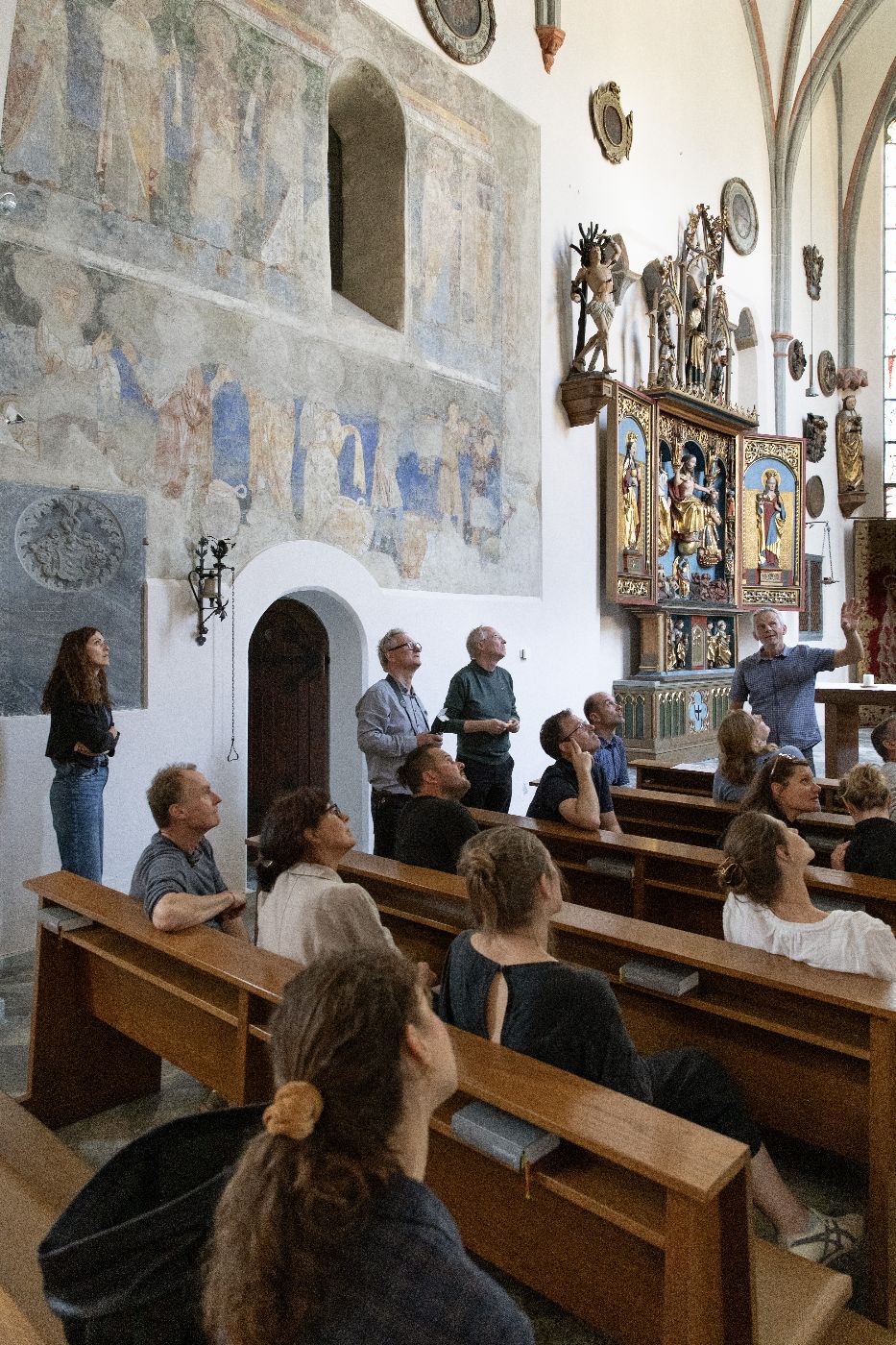Blick in die Rupertikapelle in Friesach mit mittelalterlicher Wandmalerei