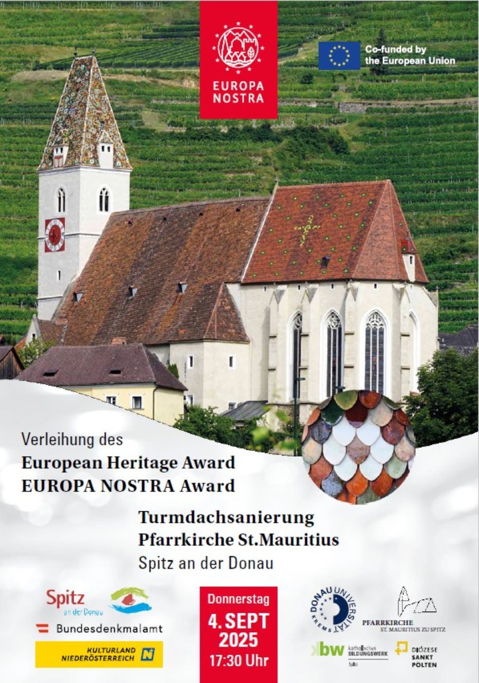 European Heritage Award / Europa Nostra Award 2025 für die Turmdachsanierung der Pfarrkirche Spitz