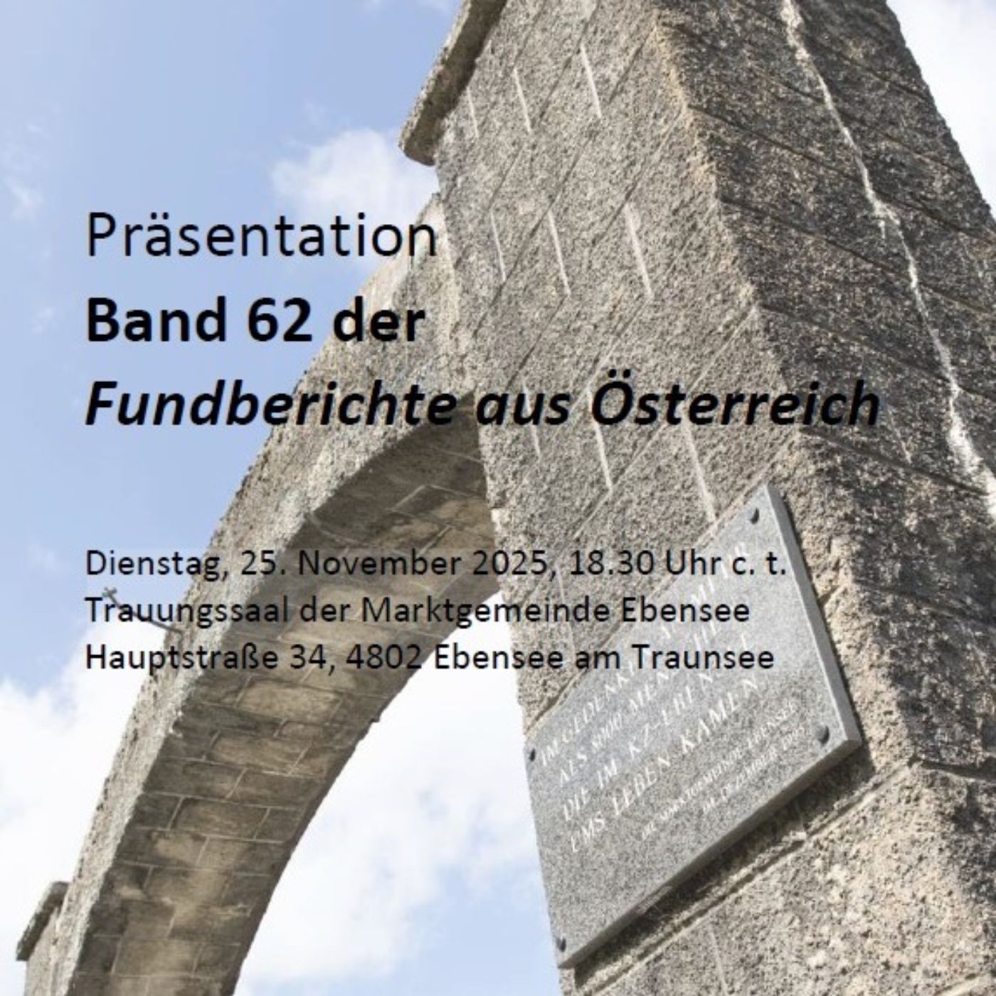 Präsentation von Band 62 der Fundberichte aus Österreich