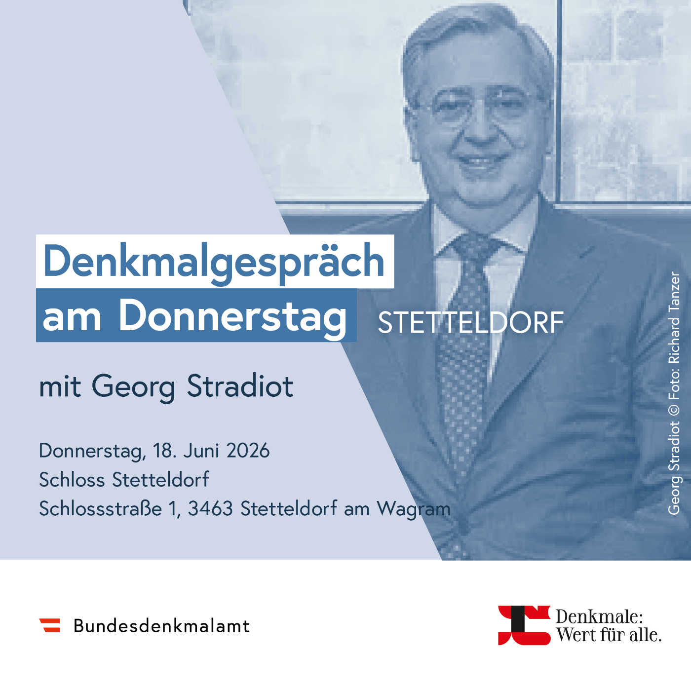 Denkmalgespräch am Donnerstag mit Georg Stradiot