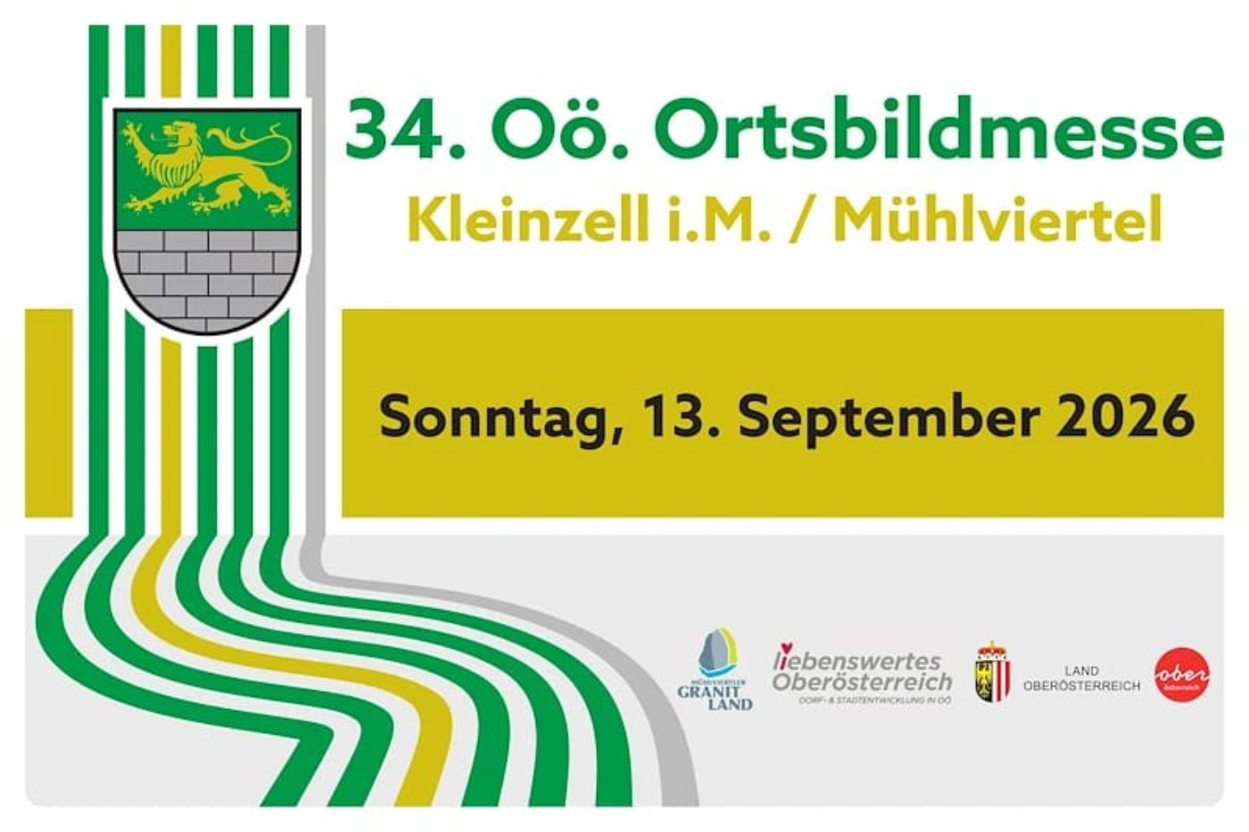 Banner zur 34. Oö. Ortsbildmesse, Kleinzell im Mühlviertel