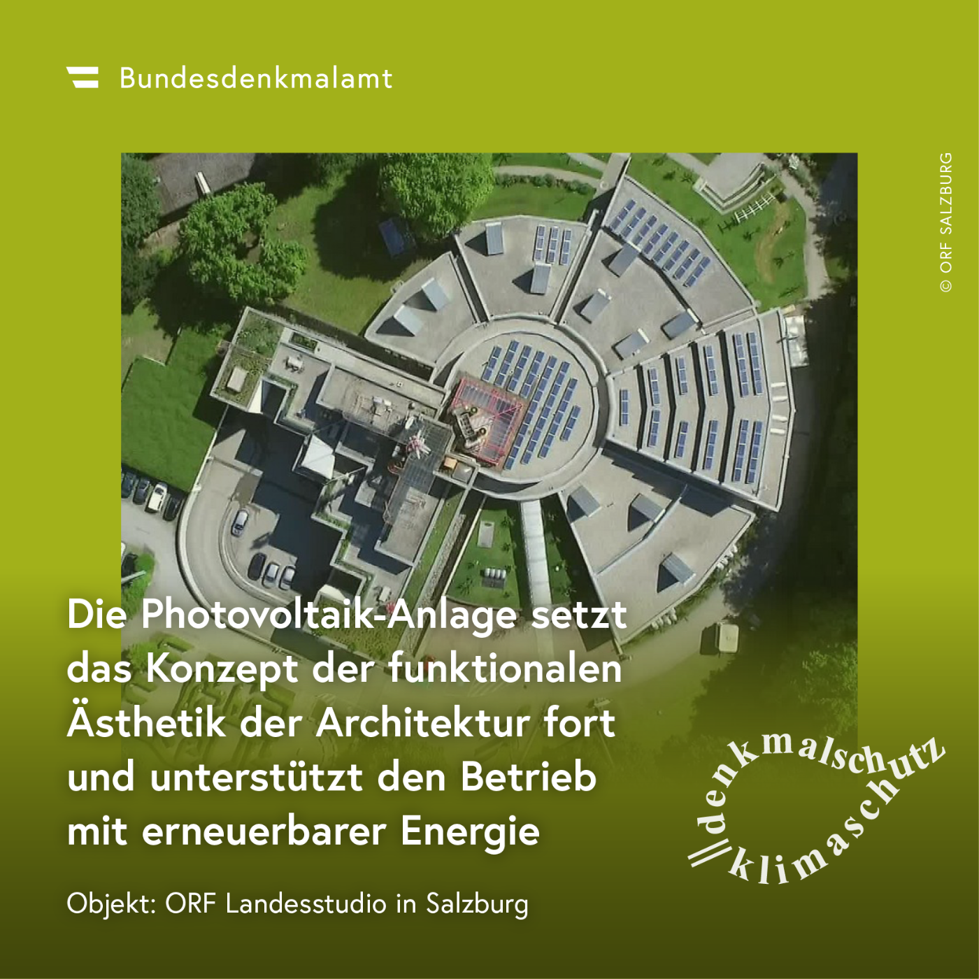 Sujet der Kampagne "Denkmalschutz ist Klimaschutz" - ORF Landesstudio Salzburg (Salzburg)