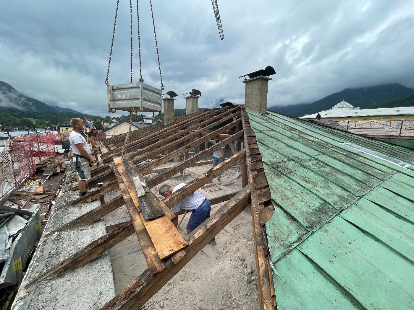 Dachstuhl Instandsetzungsarbeiten © SNP Architektur