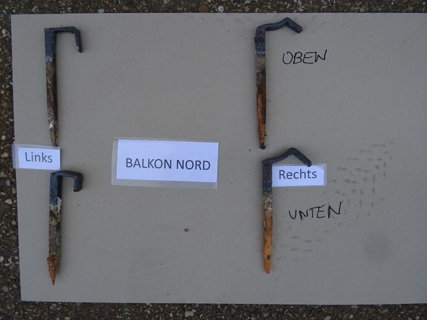 Befestigungshaken Balkon Nord vor Restaurierung © Metallwerkstatt Reisinger