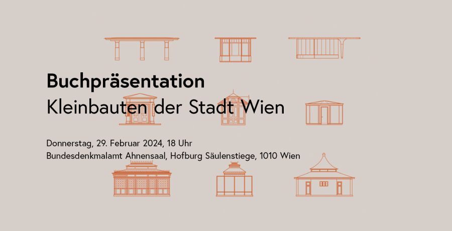 Slider zur Buchpräsentation "Claudia Lingenhöl: Kleinbauten der Stadt Wien"