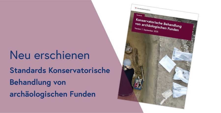 Slider zu "Standards Konservatorische Behandlung von archäologischen Funden, Version 1. September 2025"