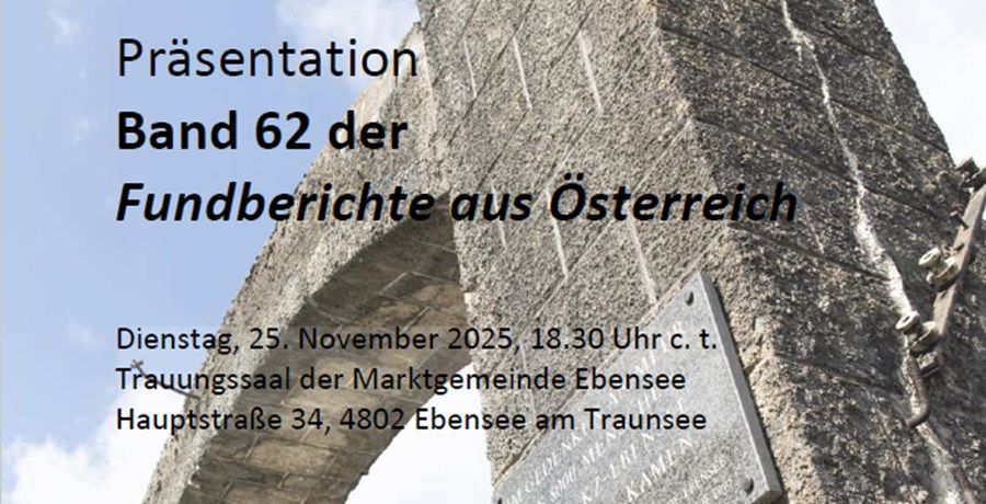 Präsentation von Band 62 der Fundberichte aus Österreich