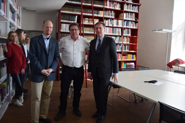 Landeskonservator Patrick Schicht, sein Stellvertreter Franz Beicht und Präsident Christoph Bazil