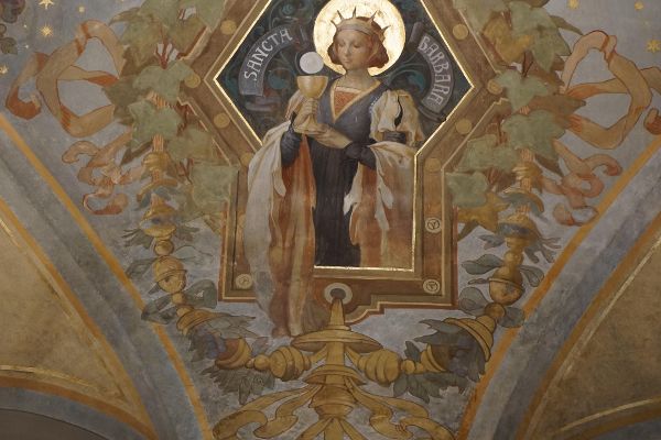 Pfarrkirche Arzl im Pitztal - Darstellung der Heiligen Barbara