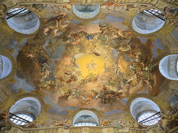 Wien, Österreichische Nationalbibliothek, Prunksaal, Kuppelfresko