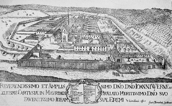 Stichzeichnung von Kartause Mauerbach